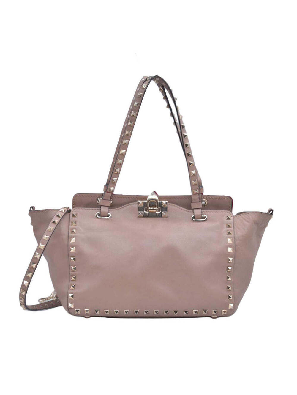 $2450 Valentino Rockstud Top Handle Smalll Shoulder Bag